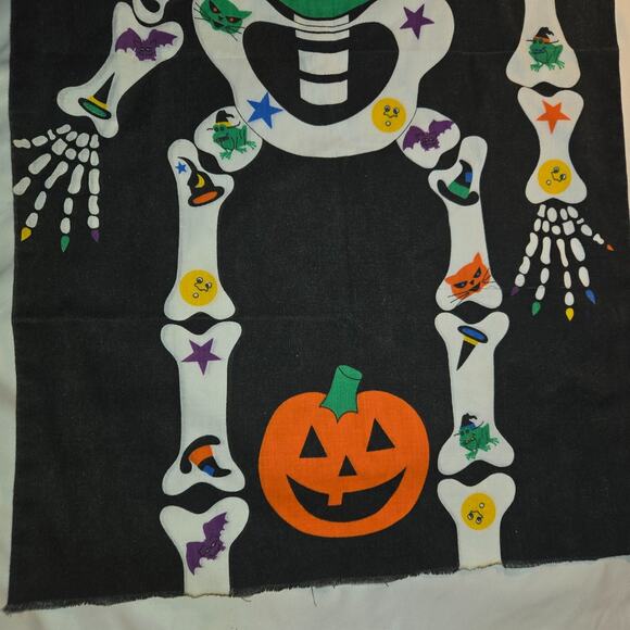 Vintage Skeleton Witch Pullover Halloween Costume Apron Mask Sheet 31" L 18" W - Picture 6 of 16